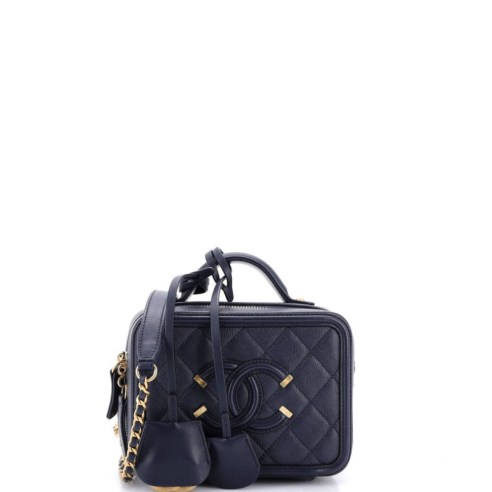 Chanel Filigree Vanity Case Quilted #259165C42B